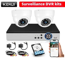 KERUI H.265+6-in-1 8CH DVR Recorder with 5MP Outdoor Camera 500G HDD kits