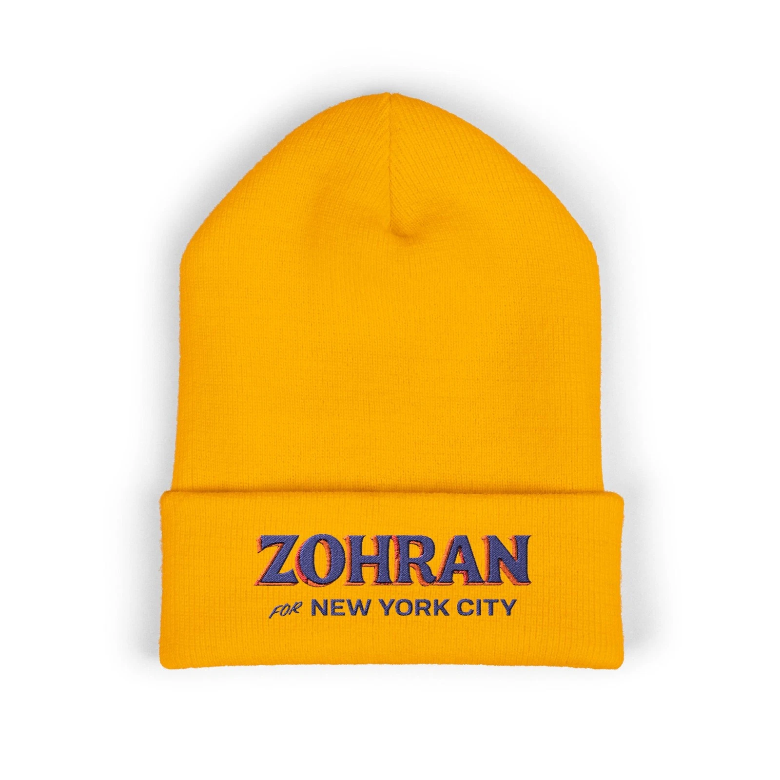 Zohran for New York City Classic Cuffed Beanie Embroidery