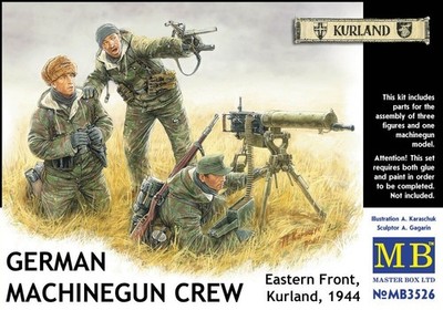 Master Box 3526 German Machinegun Crew Ostfront Kurland 1944 in 1:35 Bausatz Neu