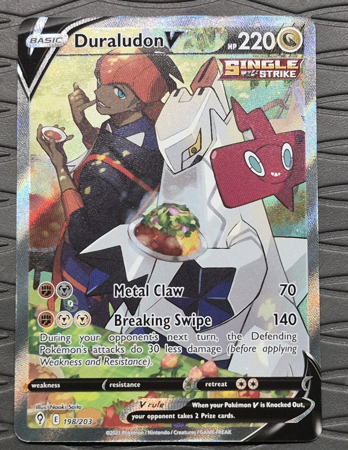 Duraludon V (Alternate Full Art) 198/203 Evolving Skies NM Pokemon Card