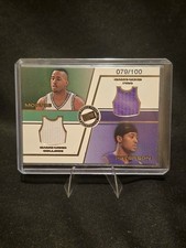 2002 Press Pass Morris PETERSON DUAL Game Used Jersey /100 College/NBA SSP