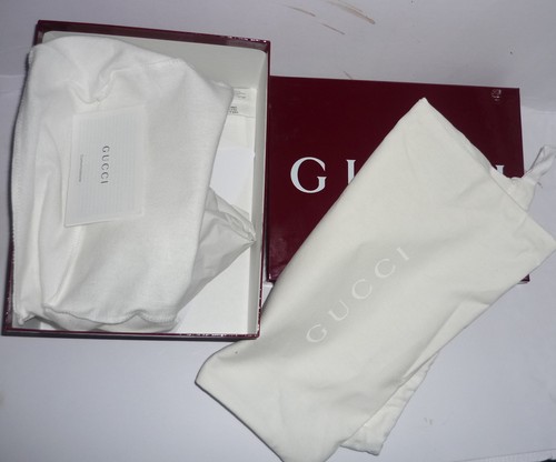 Gucci Glossy Burgundy Empty Gift Storage Box8"x6.25"x4", Dustbag & Tissue