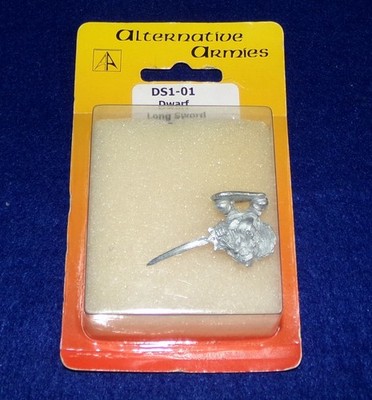 Alternative Armies 28mm Metal Dwarf Longsword Wargames Blister Pack