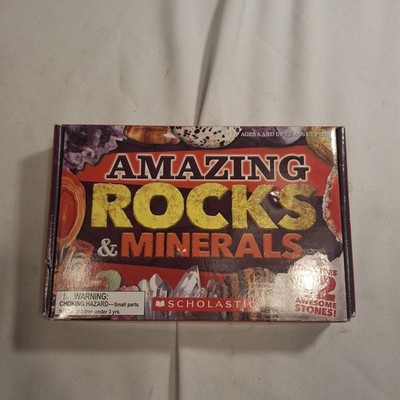 Scholastic AMAZING ROCKS & MINERALS kit. NEW. Sealed. 12 Awesome Stones. Ages 5+