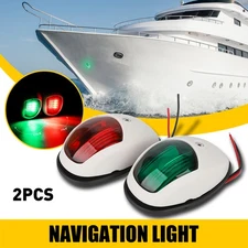 2x LED Navigation Lights Nav Lamp Side Mount Port Starboard Marine Yacht Boat