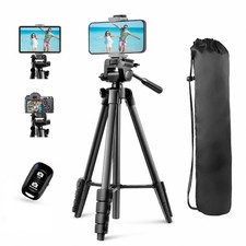 64'' iPad Tripod for iPhone and Camera with Remote Carry Bag