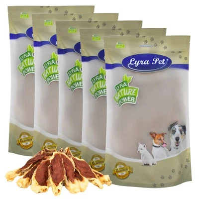 LYRA PET GMBH 5 kg Kaninchenohren gefüllt mit Huhn Kauartikel für Hunde Training Lyra Pet®