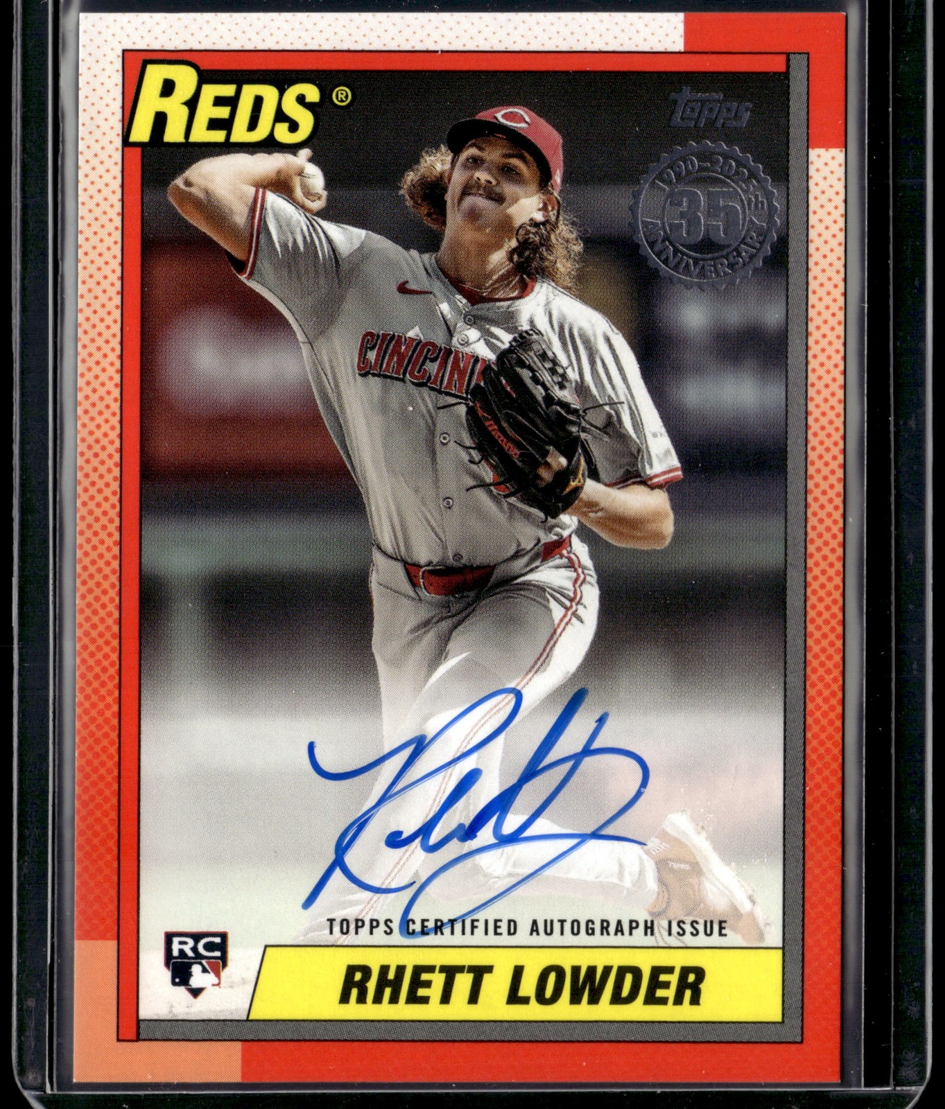 2025 Topps #90B2-RL Rhett Lowder 1990 35th Anniversary Autographs