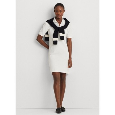 Ralph Lauren Collared Shift Dress Size M. Sporty and Stylish 100% cotton NWT.