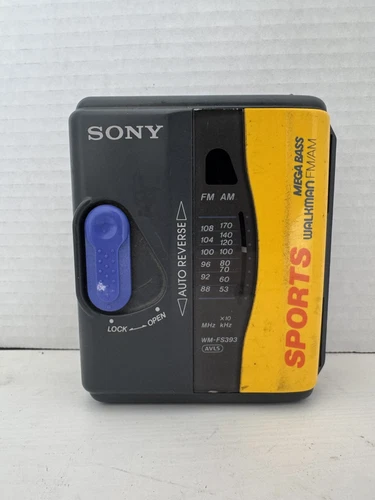 Vintage SONY Walkman Cassette Tape Player with AM FM Radio Sports Version Gray