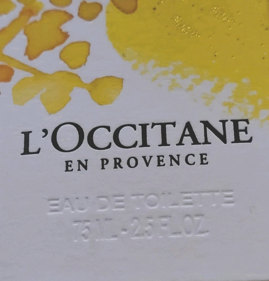 RARE NIB L'Occitane FLEUR D'OR & ACACIA Eau de Toilette Spray 2.5oz 75ml - Image 2 of 4
