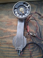 Vintage Lineman Rotary Phone Line Tester Handheld Handset Clip Silver Heavy Duty
