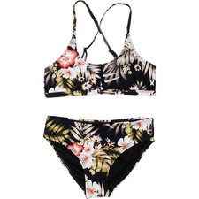 NWT Hurley Big Girls Printed Bikini Set Highland Tropic sz 10