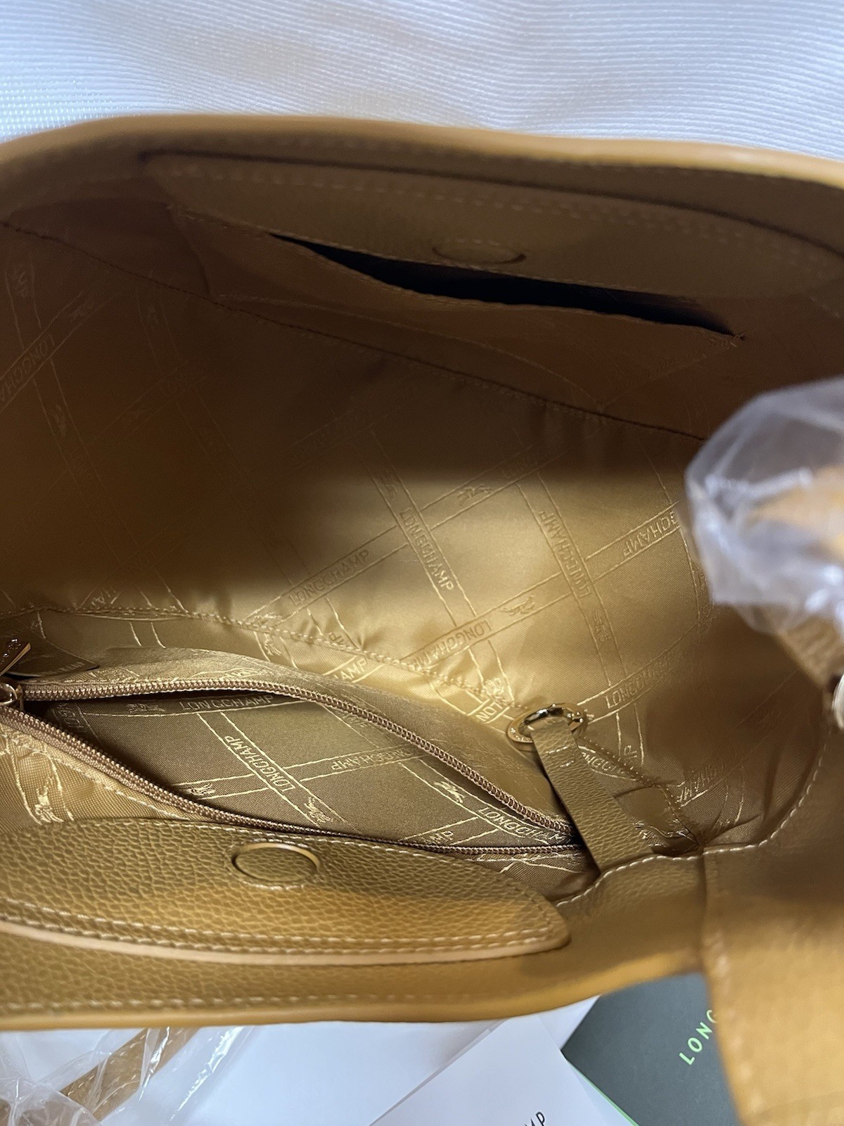 Longchamp Le Foulonné Small Top Handle Crossbody Leather Nutmeg image 6
