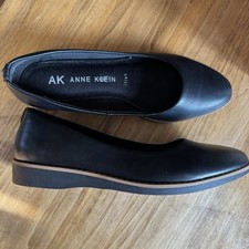 Anne Klein Flats Womens Sz 6M Black iFlex Samantha Slip-on Comfort Shoes NIB