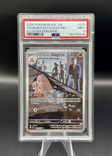 PSA 9 Team Rocket's Dugtrio 239/217 Pokemon Ascended Heroes English