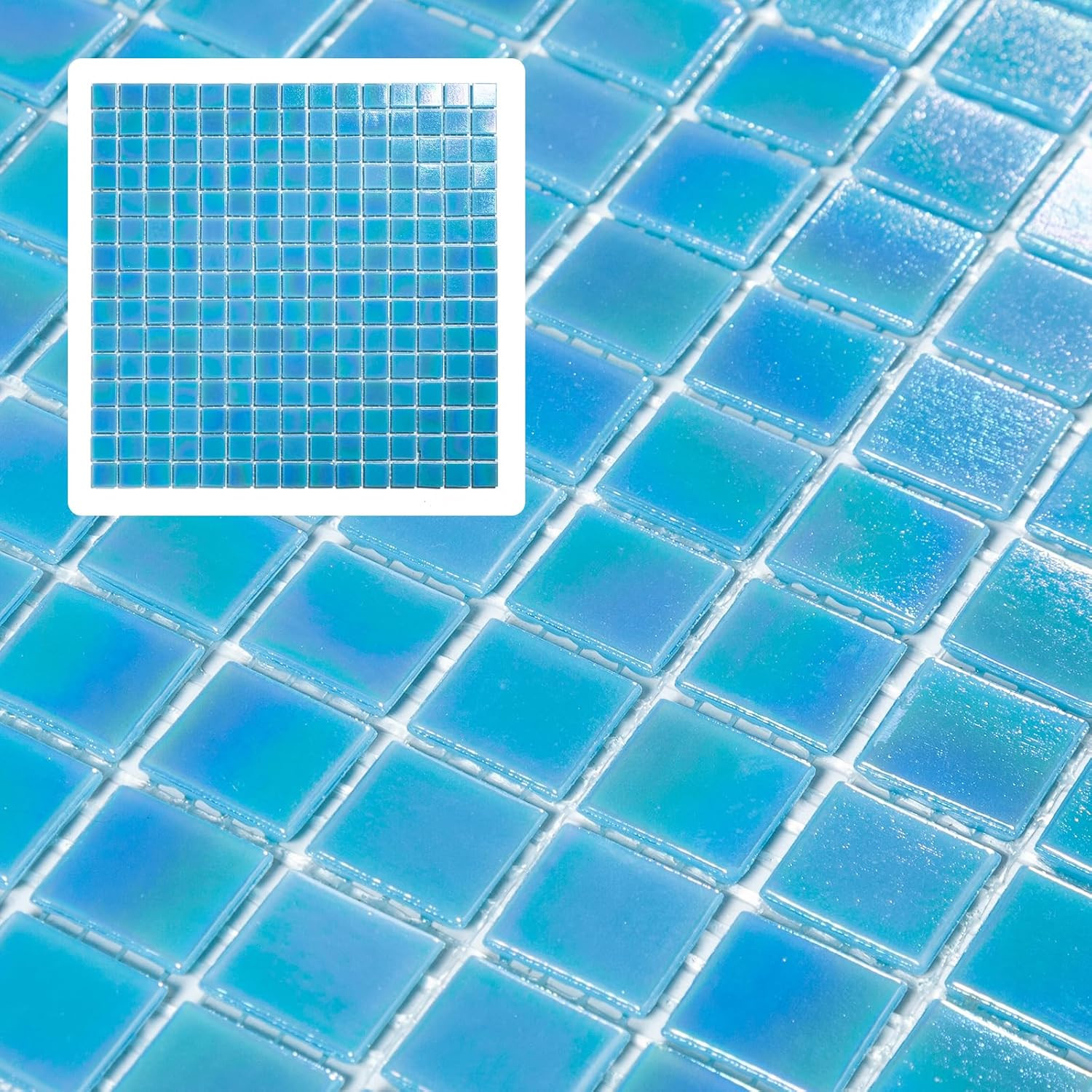 10 azulejos cuadrados de mosaico de mármol para salpicadero, piscinas y paredes