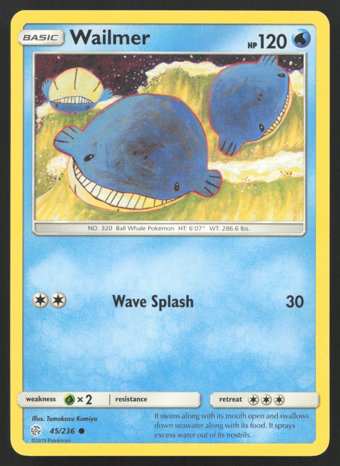 Wailmer 45/236 Common Cosmic Eclipse Pokemon LP