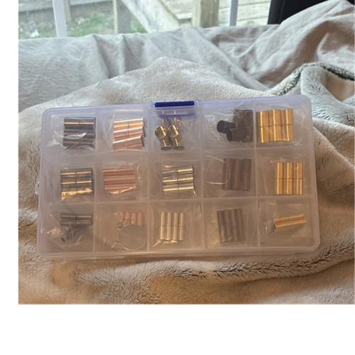 Crimp Bead/Tube Kit Organizer Box - Gold Silver Copper Bronze Black