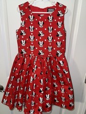 Disney Store Mickey Minnie Mouse Tutu Tulle Red Sleeveless Dress Sz 7/8