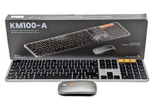 ProtoArc Backlit Bluetooth Keyboard and Mouse for Mac, KM100-A Full Size Wirele