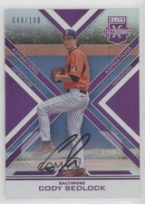 2016 Panini Elite Extra Edition Aspirations Purple 49/100 Cody Sedlock Auto 0q1p
