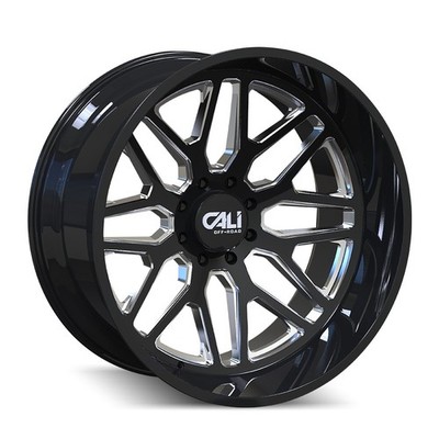 4-New 22'' Cali Off-Road 9115 Invader Wheels 22x12 6x5.5/6x139.7 -51 Black Milled
