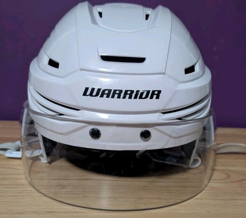 SPHL Roanoke Rail Yard Dawgs Andrew Stacey #20 Game Used Warrior Hockey Helmet M