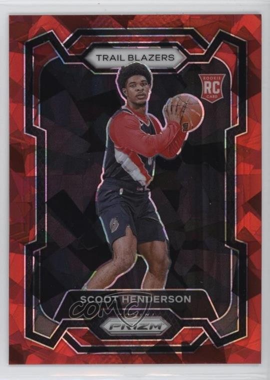 2023-24 Panini Prizm Red Ice Prizm Scoot Henderson #141 Rookie RC