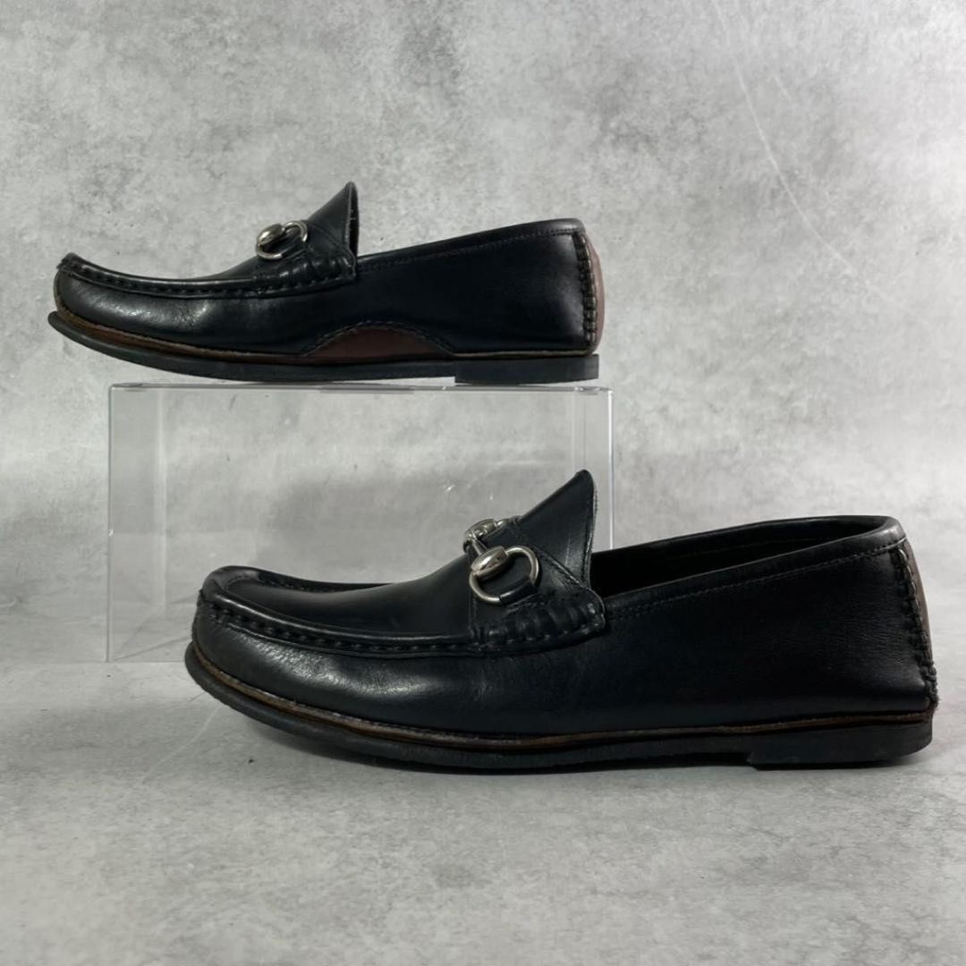 GUCCI Women's Loafers Horsebit Leather Black EU35.5/US5.5 120222c thumbnail 6