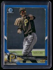 2018 Bowman Draft #BDC-52 Lolo Sanchez Chrome Blue Refractor #/150