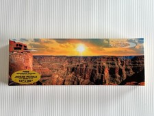 Grand Canyon Skywalk 500 pc Panoramic Jigsaw Puzzle 12x36 with Reference Poster