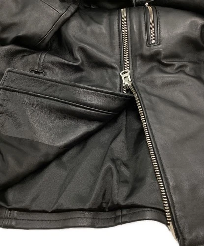 JACKROSE Single Leather Riders Jacket Men's Size 3 Black image 6