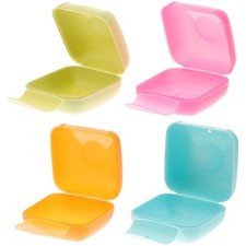 4 Pcs Travel Sealed Soap Box Portable Holder Household Soap Dish for Bathroom