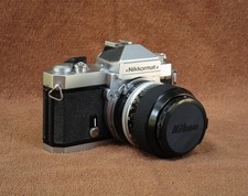 nice Nikon Nikkormat FT2 camera with Micro-Nikkor 55mm lens -vintage SLR
