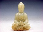 Old Nephrite Jade Stone Carved Sculpture Seated Shakyamuni Buddha Pray #11212505 — photo 1
