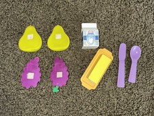 Vintage 80s 90s Little Tikes Pretend Play Toy Food Kitchen Lot Fruit Butter Milk