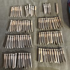 (88) Vintage szczelinowane szpilki do ubrań harwood