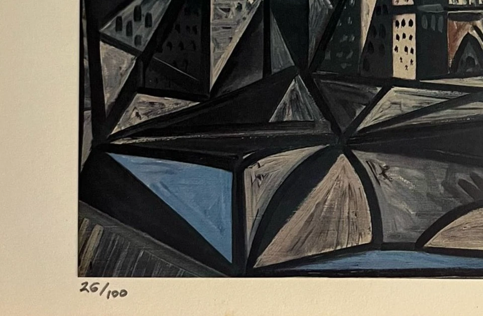 Pablo Picasso 原版手工签名平版画带真品证明和 3,500 美元评估 — 第 4/4 张图片