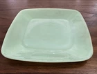 VINTAGE 1950s Fire King Jadeite Square 8 3/8" Luncheon Plate Charm Pattern