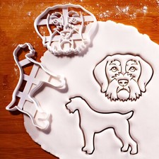 German Wirehaired Pointer Cookie Cutters Set - GWP dog treats Deutsch Drahthaar