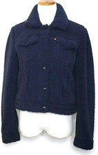 Levi's Women's Sherpa Teddy Bear Trucker Jacket Blue with Pockets Size S