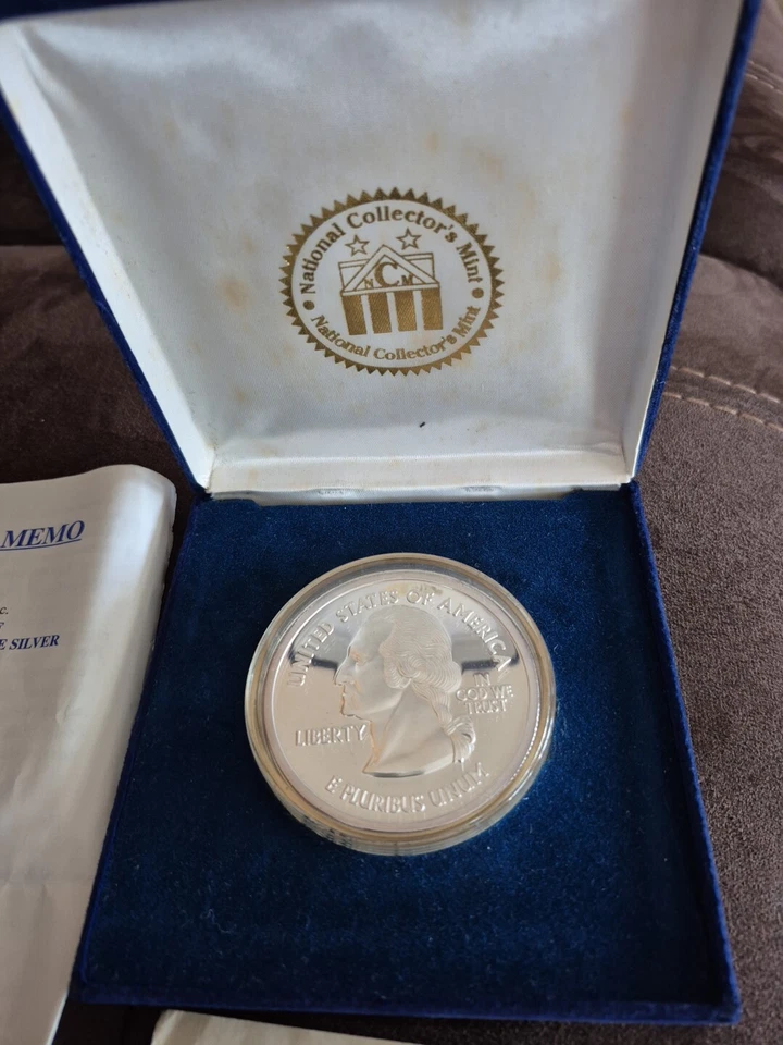 Giant Silver 1999-2008  4oz  .999 Silver 50 Statehood Quarter Commemorative   - Image 4 of 4