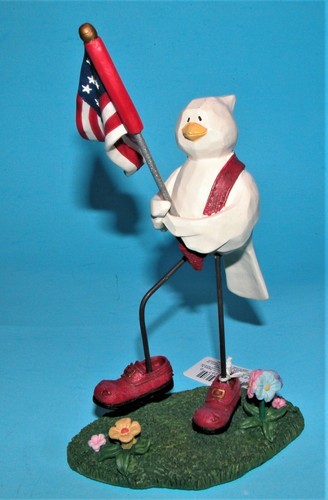 Russ Berrie, #13067 Tweet Along, Patriotic Bird w flag, bird w drum marching set - Picture 3 of 12