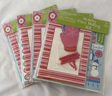 4 Holiday Card Making Kits w/ Snow & penguin ...