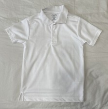 Boys' CHAPS White Short Sleeve Polo Shirt Size S 8 Approved School Wear