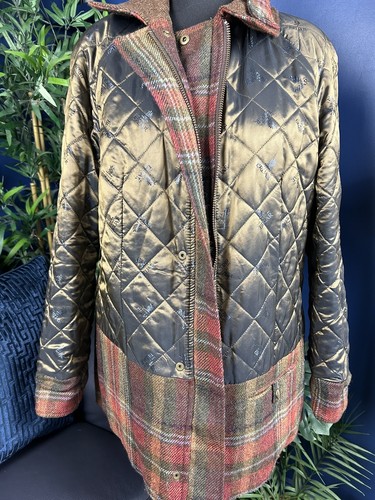 House Of Bruar Shooting Hunting Game Coat Wool Tweed Check Red Uk 16 Womens - Picture 8 of 12