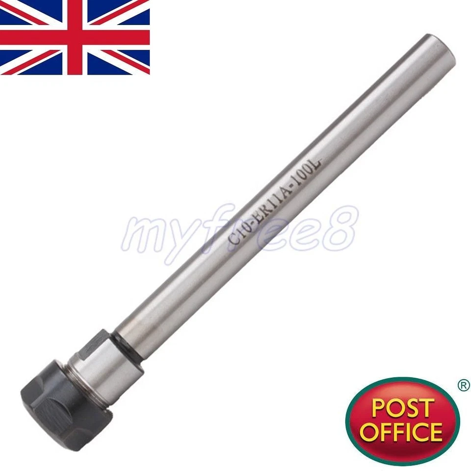 C10 ER11A 100L Collet Chuck Holder CNC Milling Extension Rod Straight Shank