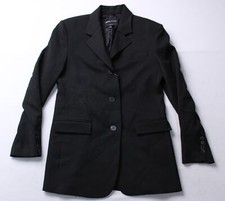 Mango Women's Selection Solid Straight Button Suit Blazer BE5 Black Small