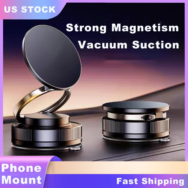 360° Vacuum Magnetic Car Phone Holder Adjustable Suction Cup For iPhone 17/ 16/15